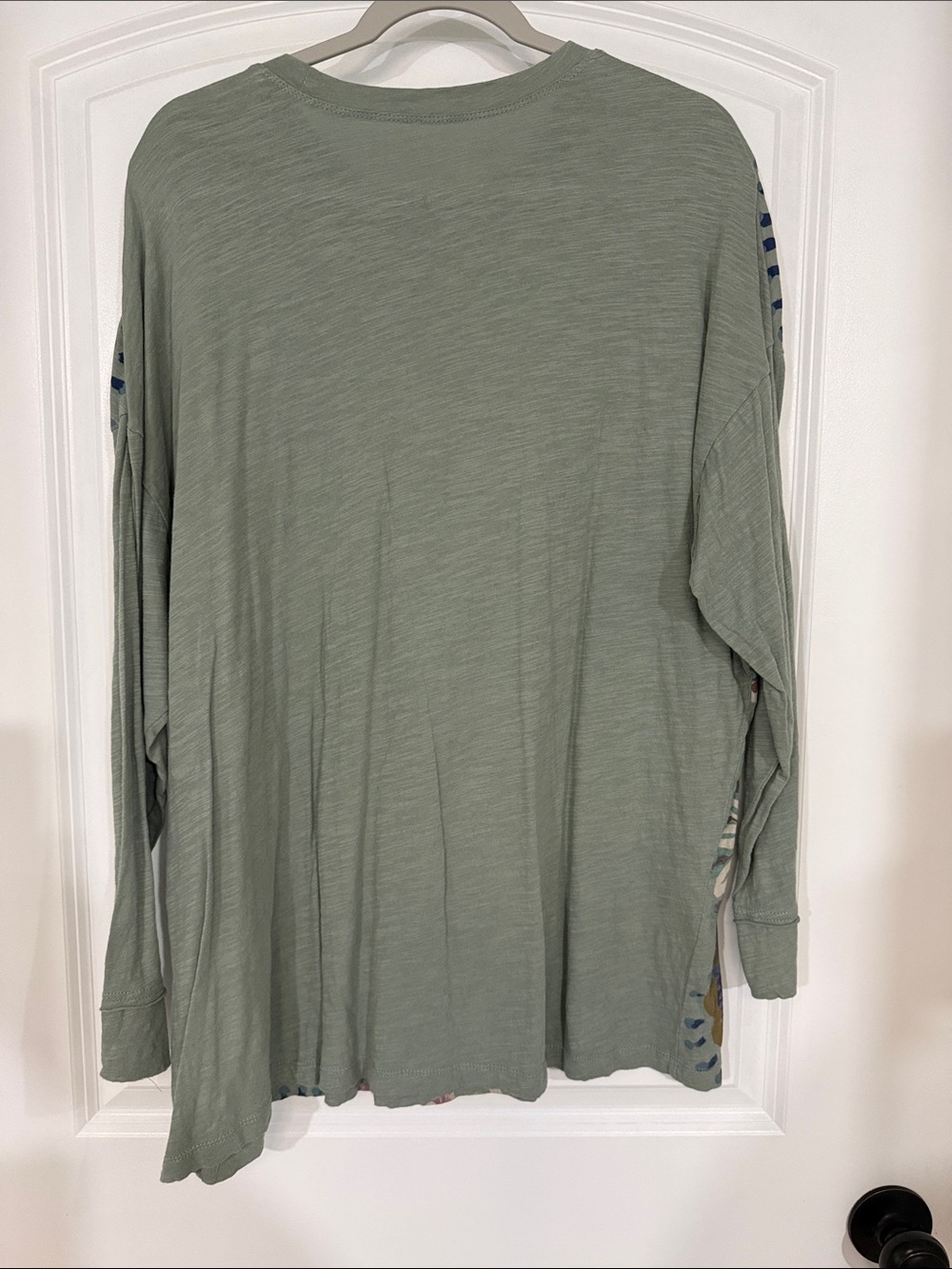 NATURAL LIFE Sage Green Long Sleeve Floral Medallion Top - Picture 2 of 3